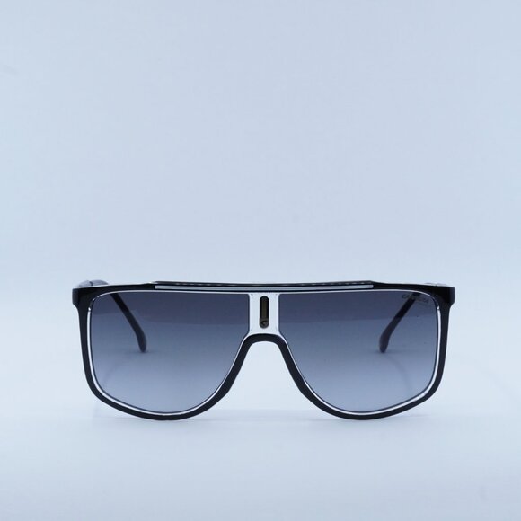 CARRERA 1056/S 080S 9O Sunglasses Black White Aviator Frame, Grey Lenses - Picture 2 of 10